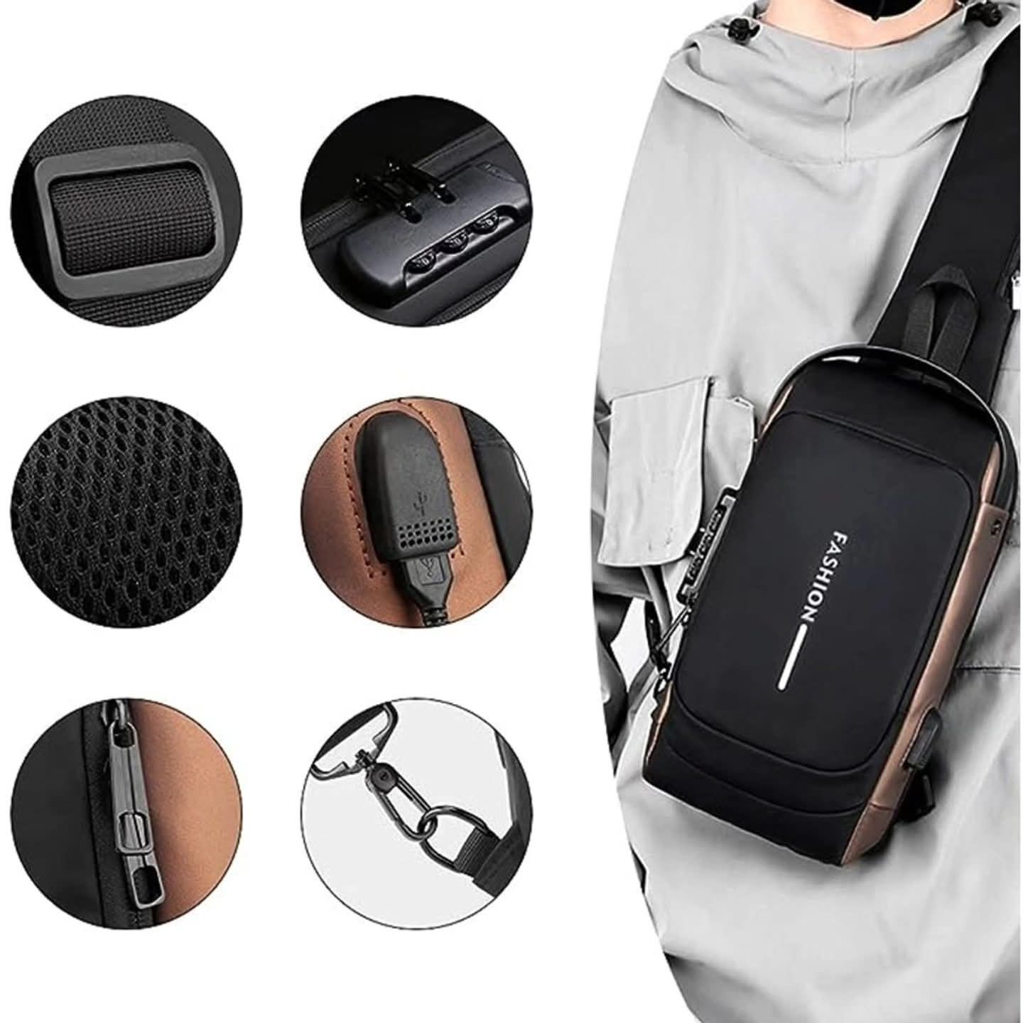 BANDOLERA IMPERMEABLE CON CANDADO